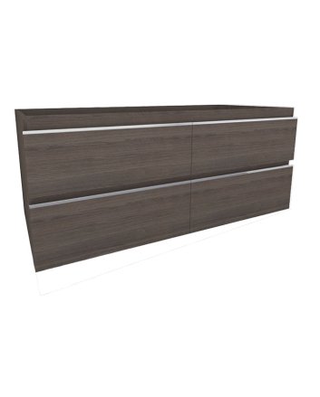 Tigris onderkast met 4 laden 2 uitsparingen 120 x 46 cm houtnerf grijs