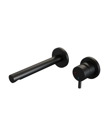 BRAUER Black Edition inbouw wastafelmengkraan met rechte uitloop en rozetten model B1 mat zwart