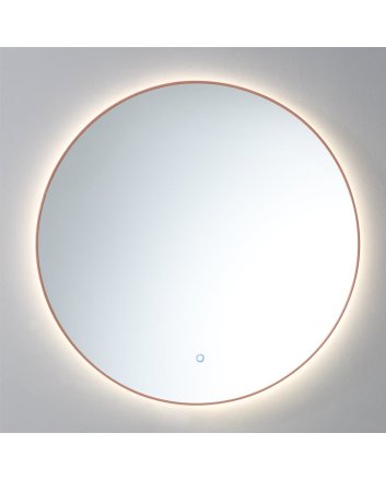 Sani DeLuxe Ronde spiegel Brons met LED verlichting, 3 kleur instelbaar & dimbaar 100 incl. spiegelverwarming