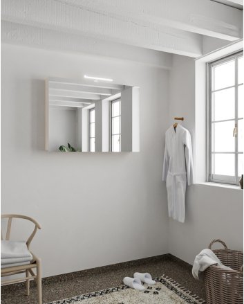 Mondiaz Cubb spiegelkast 100x70x16cm kleur linen met 2 deuren