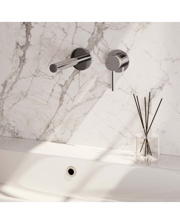 BRAUER Chrome Edition inbouw wastafelmengkraan met rechte uitloop en rozetten model A1 chroom
