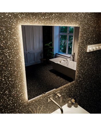 Mondiaz Bright spiegel 70x60cm Rechthoek met LED verlichting