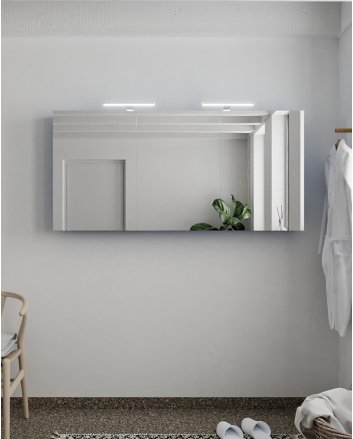 Mondiaz Cubb spiegelkast 150x70x16cm kleur jeans met 3 deuren
