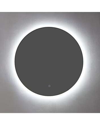 Sani DeLuxe Ronde spiegel Mat Zwart met LED verlichting, 3 kleur instelbaar & dimbaar 80