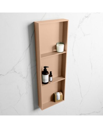 Mondiaz Easy Nis 89,5x29,5cm in solid surface kleur Rosee | Rosee. 3 vakken  geschikt voor in- of opbouw