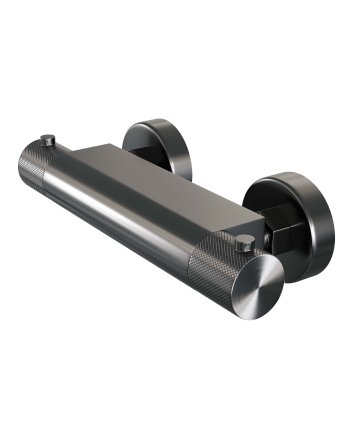 BRAUER Gunmetal Carving opbouw douche thermostaatkraan gunmetal geborsteld PVD