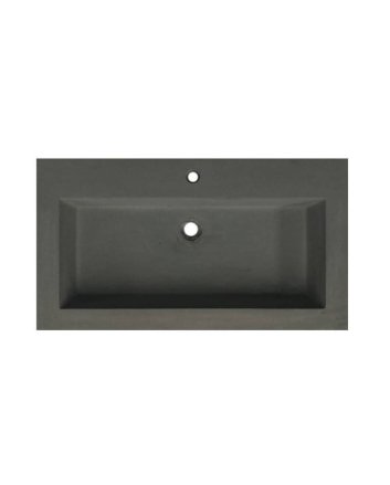 Sani DeLuxe Wastafel Trend Beton 80, met een kraangat