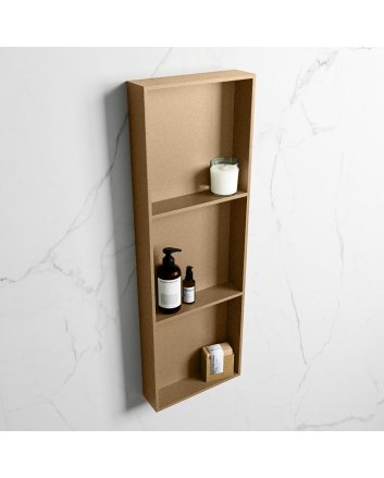 Mondiaz Easy Nis 89,5x29,5cm in solid surface kleur Oro | Oro. 3 vakken  geschikt voor in- of opbouw