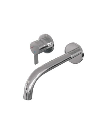 BRAUER Chrome Edition inbouw wastafelmengkraan met gebogen uitloop en rozetten model E2 chroom
