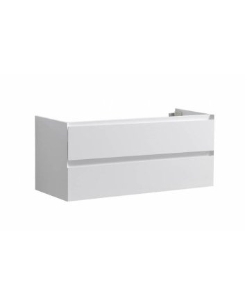 Sani DeLuxe Infinity onderkast korpus en front in het verstek met greeplijst in korpus kleur 120 Hoogglans Wit