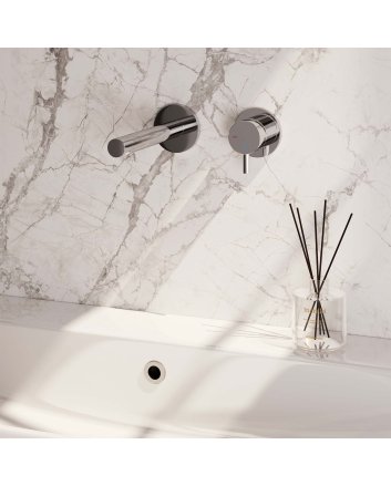 BRAUER Chrome Edition inbouw wastafelmengkraan met rechte uitloop en rozetten model B1 chroom