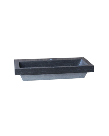 Sani DeLuxe Wastafel Compact Stone natuursteen 80, zonder kraangat
