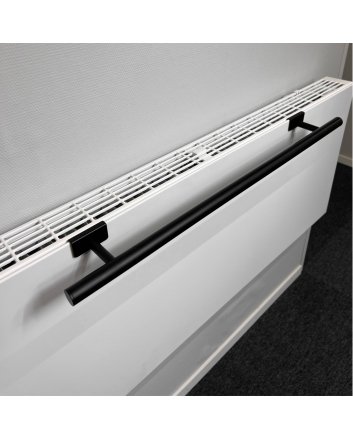 BSXL handdoekenrek 500 mm voor radiatoren boven-bevestiging zwart