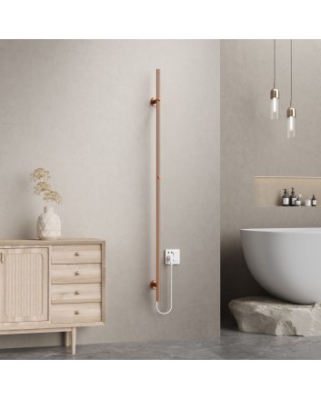 150cm Sticky - 60W Dryheating - Geborsteld Koper - Elektrische Staafhanddoekradiator Enkel