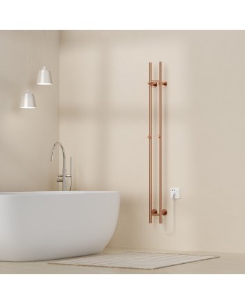 150cm Sticky - 120W Dryheating - Geborsteld Koper - Elektrische Staafhanddoekradiator Dubbel