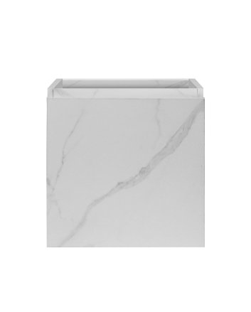 Eco Elegance toiletmeubelonderkast - 1 deur - rechts - greeploos - soft close - 40x50x22,3 cm - marmer wit