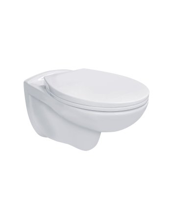 Eco Elegance Pro Ophang Wc Rimm-Off + Soft-Close Zitting Pp - Wit
