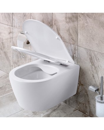 Eco Elegance pro ophang wc rim-off + zitting - mat wit