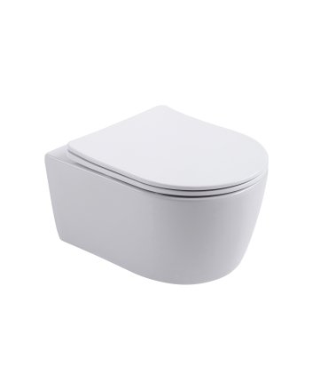 Eco Elegance pro ophang wc rim-off + zitting - mat wit