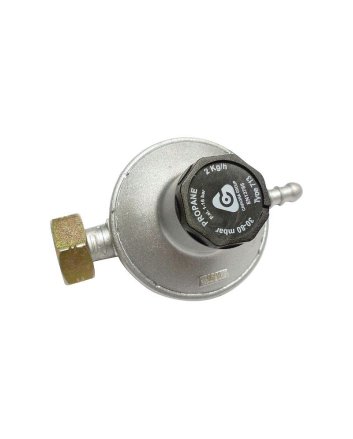 Flesregelaar 30-80 mbar, debiet 2 kg/u, moeraansluiting voor slang