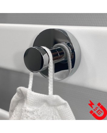BSXL Magneet-line Chroom – Magnetische enkele haak, kleine knop