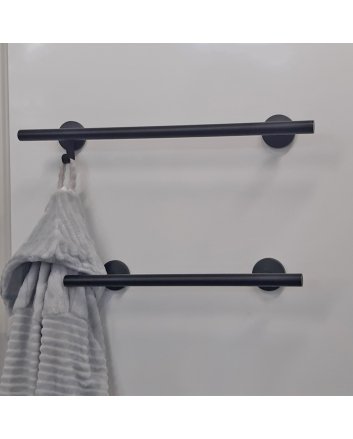 BSXL magnetisch 400 mm handdoekenrek voor radiatoren – Zwart