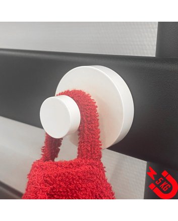 BSXL Magneet-line wit – Magnetische enkele haak – kleine knop