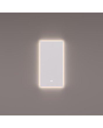 Hipp Design LED spiegel 40x80cm verticaal met indirecte verlichting rondom, spiegelverwarming, touchdimmer en kleurenwissel