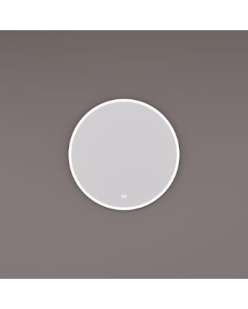 Hipp Design ronde mat zwarte LED spiegel 120cm met directe verlichting rondom, spiegelverwarming, touchdimmer en kleurenwissel