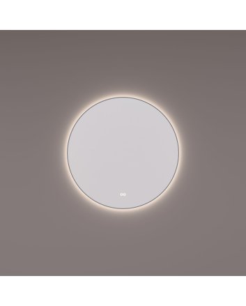Hipp Design ronde gunmetal PVD LED spiegel 120cm met indirecte verlichting rondom, spiegelverwarming, touchdimmer en kleurenwissel