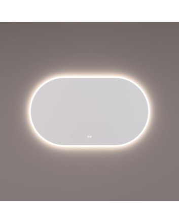 Hipp Design rechthoekige ovale LED spiegel 180x70cm met directe en indirecte verlichting rondom, spiegelverwarming, kleurenwissel en touchdimmer