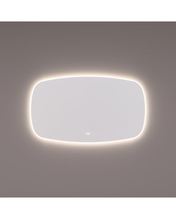 Hipp Design Deens ovale LED spiegel 140x74cm met directe en indirecte verlichting rondom, spiegelverwarming, kleurenwissel en touchdimmer