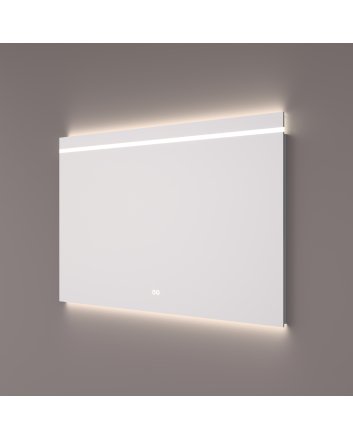 Hipp Design LED spiegel 140x70cm met horizontale verlichting, indirecte onderverlichting, spiegelverwarming, kleurenwissel en touchdimmer