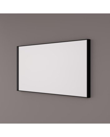 Hipp Design rechthoekige spiegel 120x70cm op mat zwart industrieel metalen frame