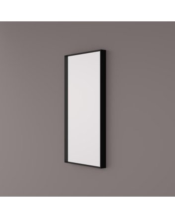 Hipp Design rechthoekige toiletspiegel 35x80cm op mat zwart industrieel metalen frame