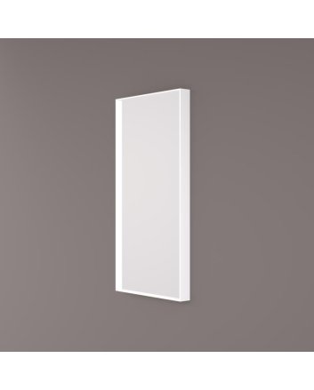 Hipp Design rechthoekige toiletspiegel 35x80cm op mat wit industrieel metalen frame