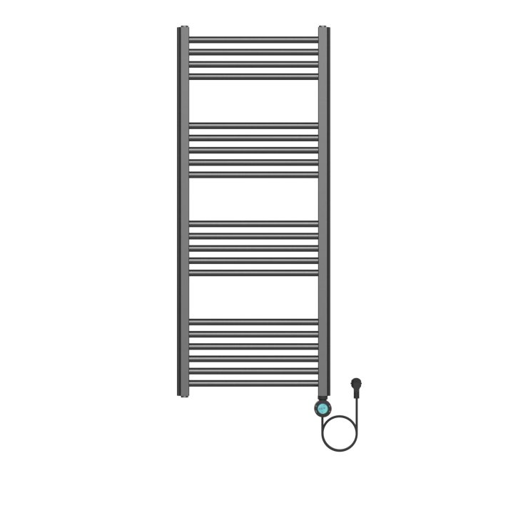 120x50 cm - Ecorad E-Smart Wifi - 700W - Gunmetal - Programeerbare Elektrische Radiator