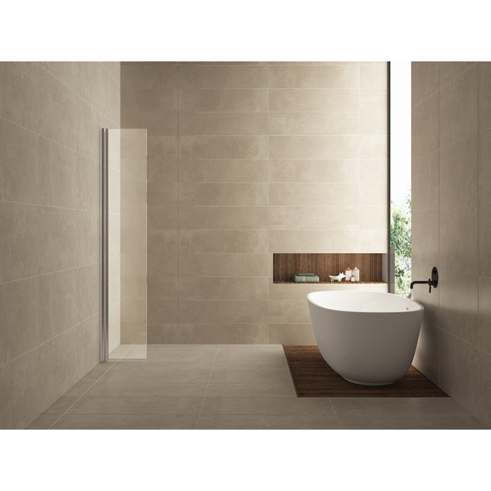 Comfort zijwand draaibaar met muurprofiel 400 x 2000 x 10 mm nano helder glas/chroom