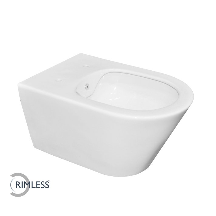 Stereo wandcloset rimless met bidet functie glans wit