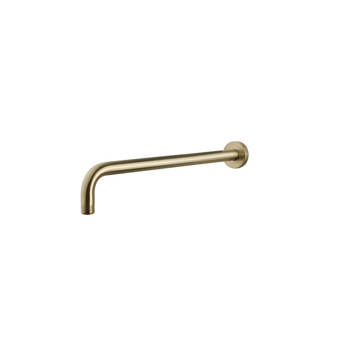 Caral douchearm met muurbevestiging 35 cm geborsteld messing