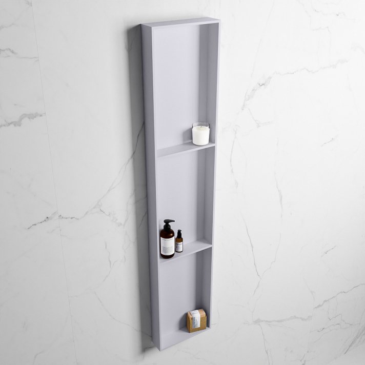 Mondiaz Easy Nis 149,5x29,5cm in solid surface kleur Cale | Cale. 3 vakken  geschikt voor in- of opbouw