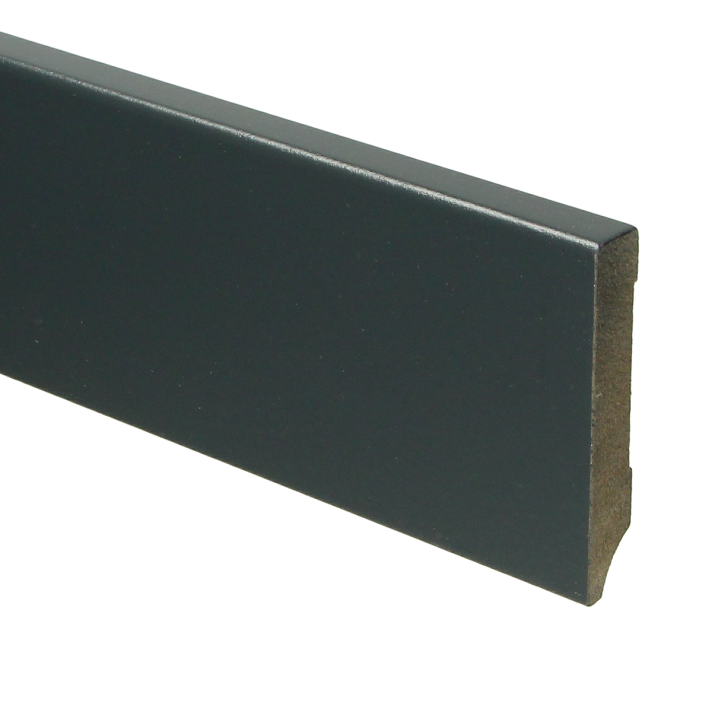 MDF Moderne plint 70x12 voorgelakt RAL 7016 | 2.4 meter