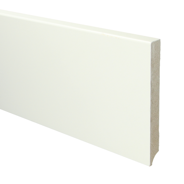 MDF Moderne plint 150x18 voorgelakt RAL 9016 | 2.4 meter
