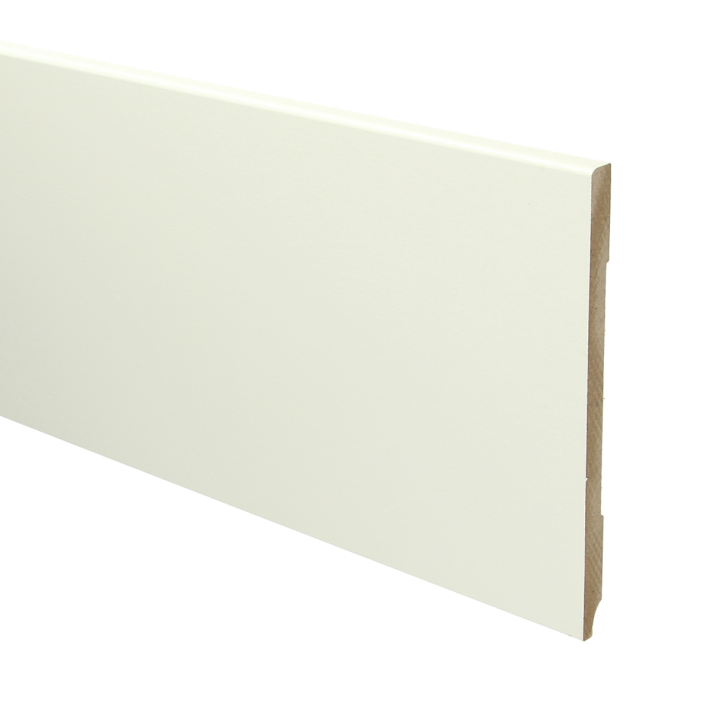MDF Moderne plint 150x9 wit voorgelakt RAL 9010 | 2.4 meter