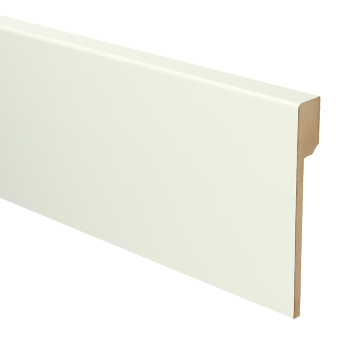 MDF Renovatieplint modern 120x18 voorgelakt RAL 9010 | 2.4 meter