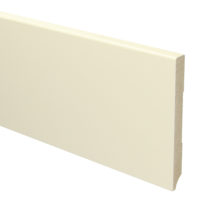 MDF Moderne plint 120x12 voorgelakt RAL 9001 | 2.4 meter