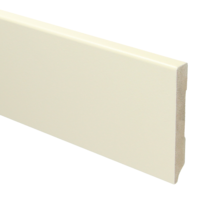 MDF Moderne plint 90x12 voorgelakt RAL 9001 | 2.4 meter