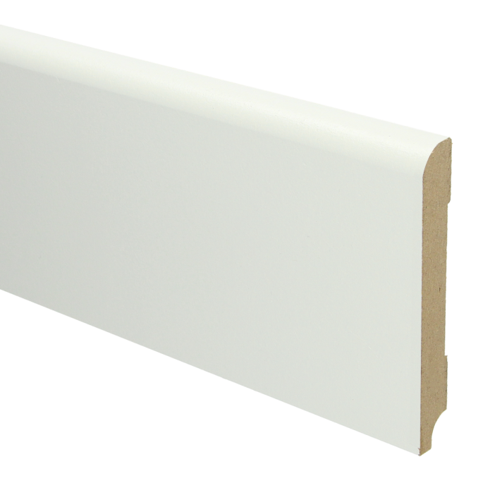 MDF Koloniale plint 120x15 wit voorgelakt RAL 9010 | 2.4 meter
