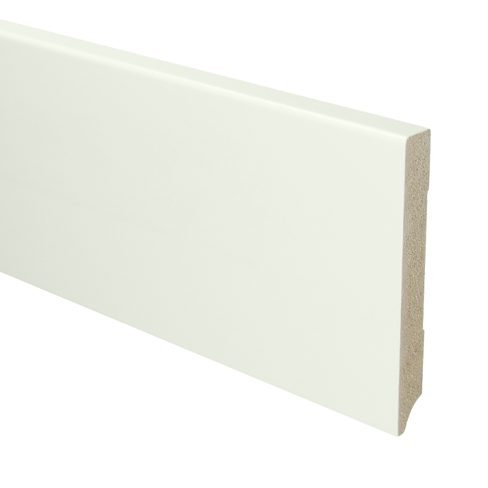 MDF Moderne plint 120x15 voorgelakt RAL 9016 | 2.4 meter