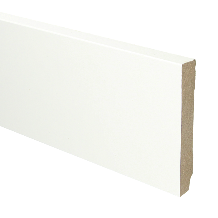 MDF plint recht 120x18 wit gefolied | 2.4 meter